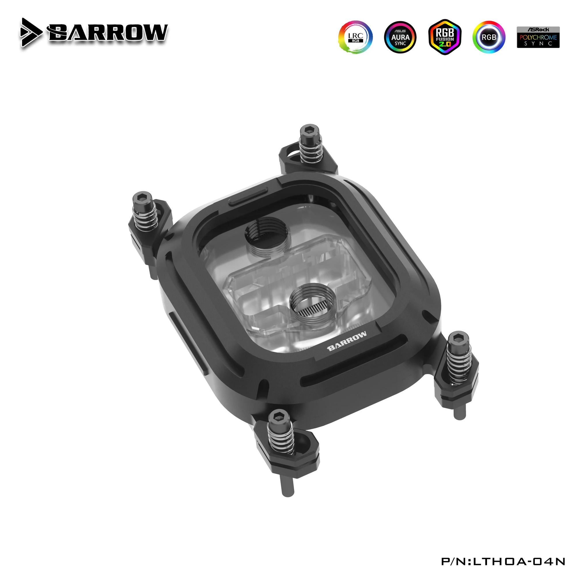 Фото Водяной охлаждающий блок BARROW для процессоров AMD платформ AM5, AM4, AM3+, FM2, с разъемом G1/4