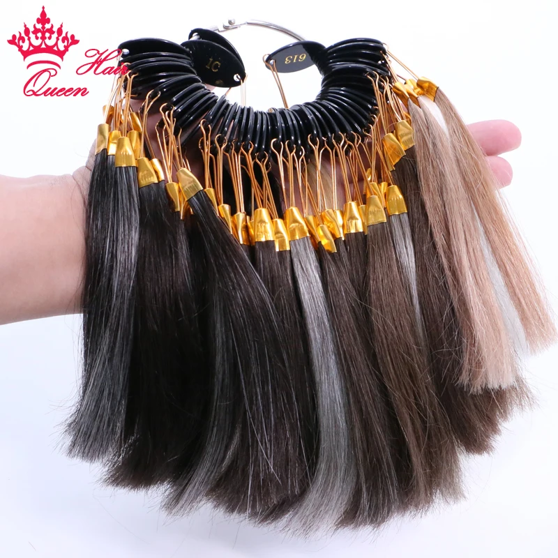 63 Colors Available Hair Color Rings Real Human Hair Chart Swatches Testing Color Samples For Salon Hairdresser Dyeing Practice