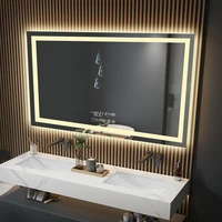 Bathroom Smart LED Mirror Wall Mount LED Adjustable BackLit Decorative Mirror Defogging For MakeUp Bluetooth-compatible Speaker