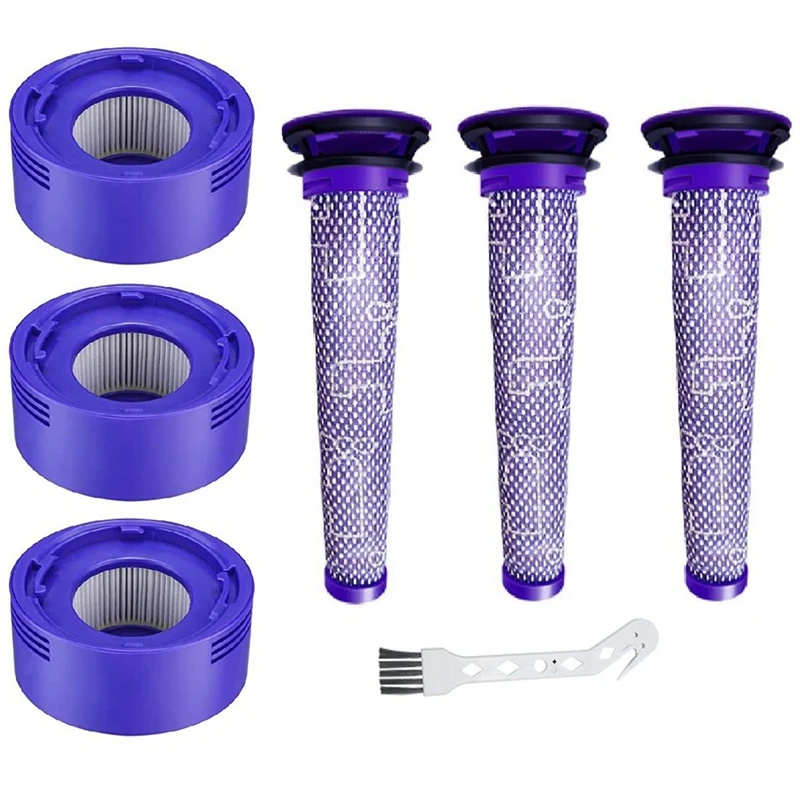 

Передний фильтр + задний фильтр для Dyson V7 V8 по сравнению с деталями 965661-01 и 967478-01