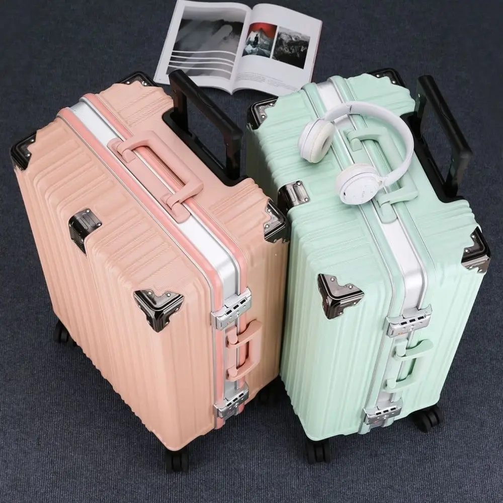 Luggage Fixed belt Luggage Trendy Korean Version 20 Inch Large Capacity Universal Wheel With Password Suitcase