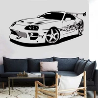 racing wall stickers sports car track forza motorsport repair shop garage car glass dress up home bedroom decor vinyl decal gift