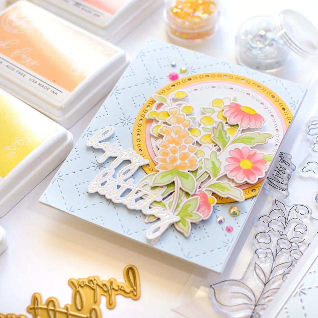 Новые металлические штампы со сверкающими бриллиантами для скрапбукинга без