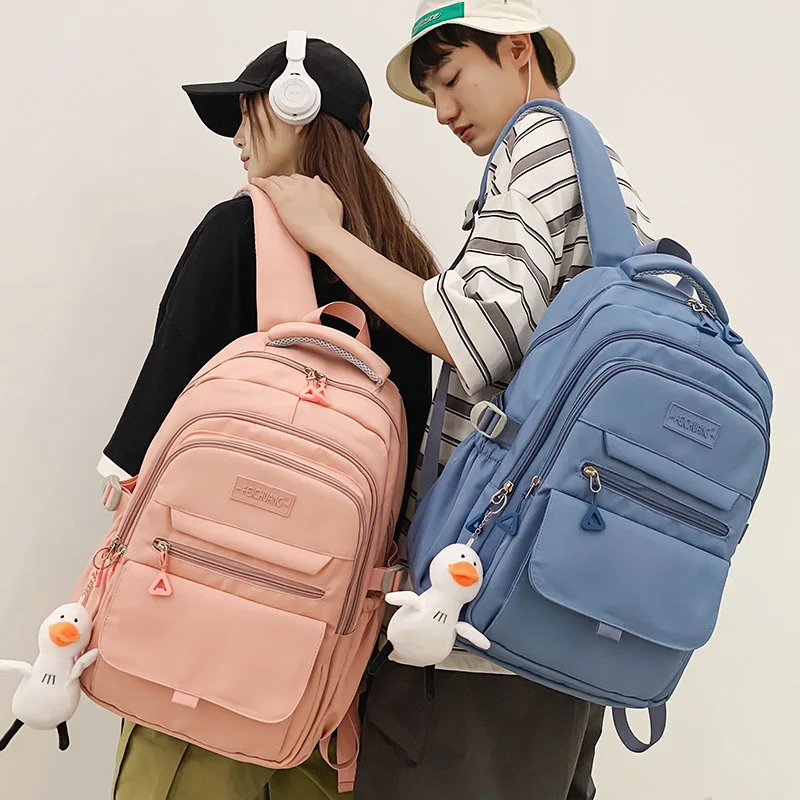 

Kangol Men's Women's Multi-Layer Large Capacity Backpack Fashion Female Students Schoolbags Multilayer Simple Sense Travel Bag