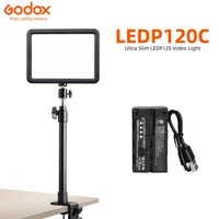 godox ultra slim ledp120c led video light panel 12w bi color 3300 5600k stepless dimmable brightness for camera dv canon nikon