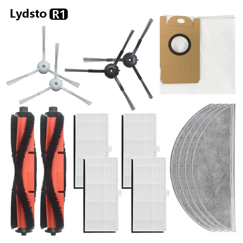 

Main Brush HEPA Filter Side Brush Dust Bag Mop Cloth for XiaoMi Mijia Lydsto R1 R1A Accessories Robot Vacuum Cleaner Spare Parts