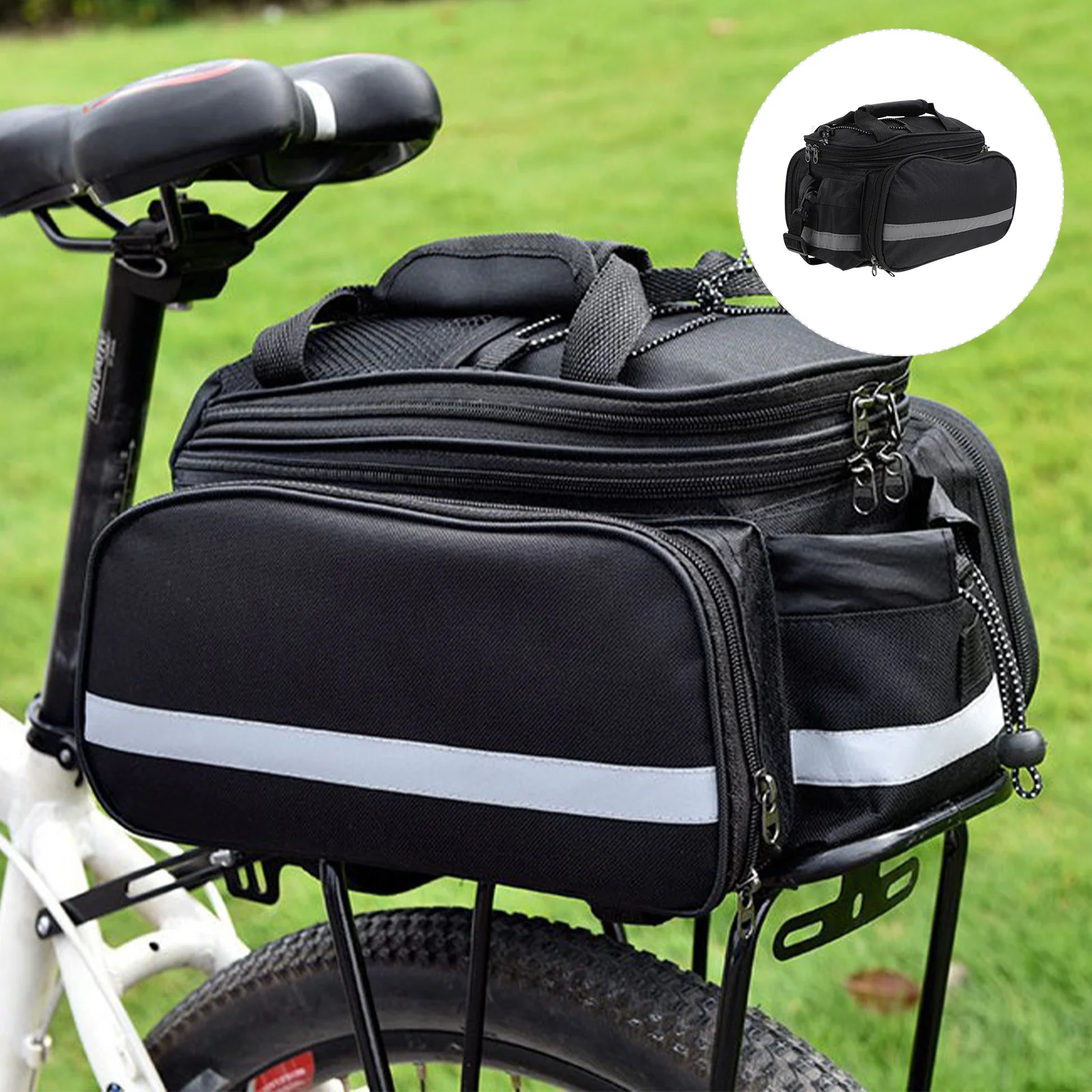 

MTB Bag Multi-use Bike Pack Bike Rear Rack Pack Bike Backseat Storage Pouch Waterproof