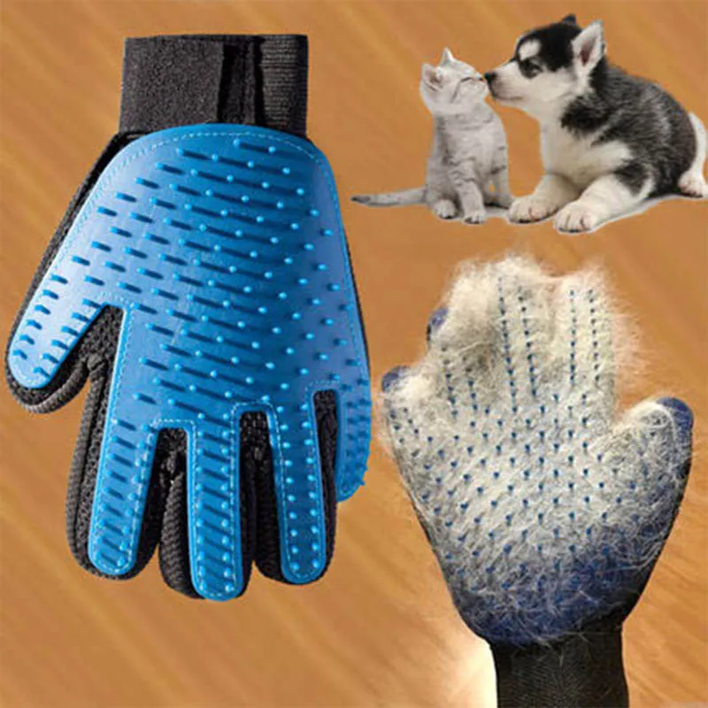 

Silicone Dog Pet Grooming Glove for Cats Brush Comb Deshedding Hair Gloves Dogs Bath Cat Cleaning Pets Supplies Dog Animal Combs