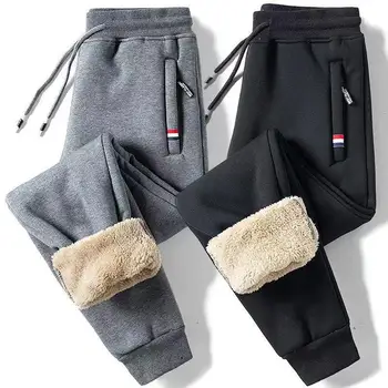 Meeste talvised lambavilla sisaldusega casual püksid, suurused M-5XL 1