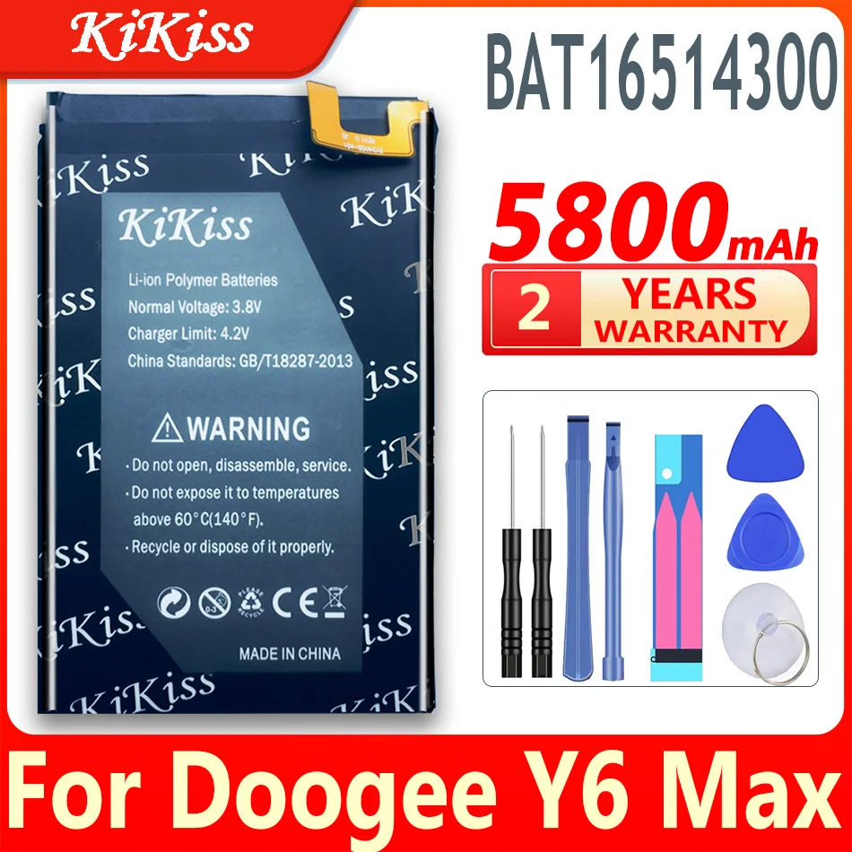 

5800mAh BAT16514300 battery For Doogee Y6 Max Y6Max Mobile Phone Replacemeny Battery