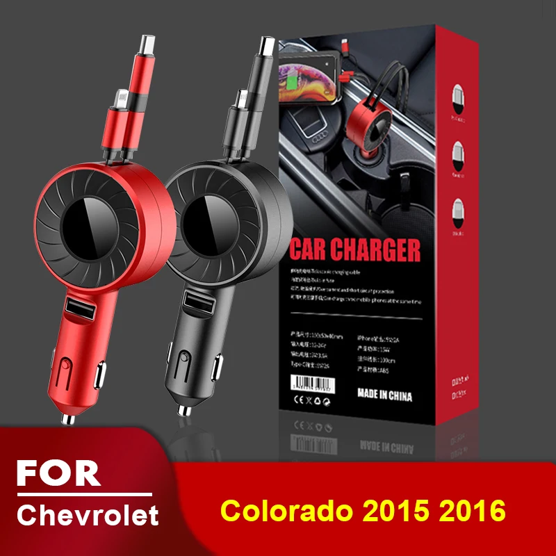 

USB Type C Car Charger for iPhone Android HUAWEI HONOR Xiaomi Redmi Samsung Galaxy POCO Realme for Chevrolet Colorado 2015 2016