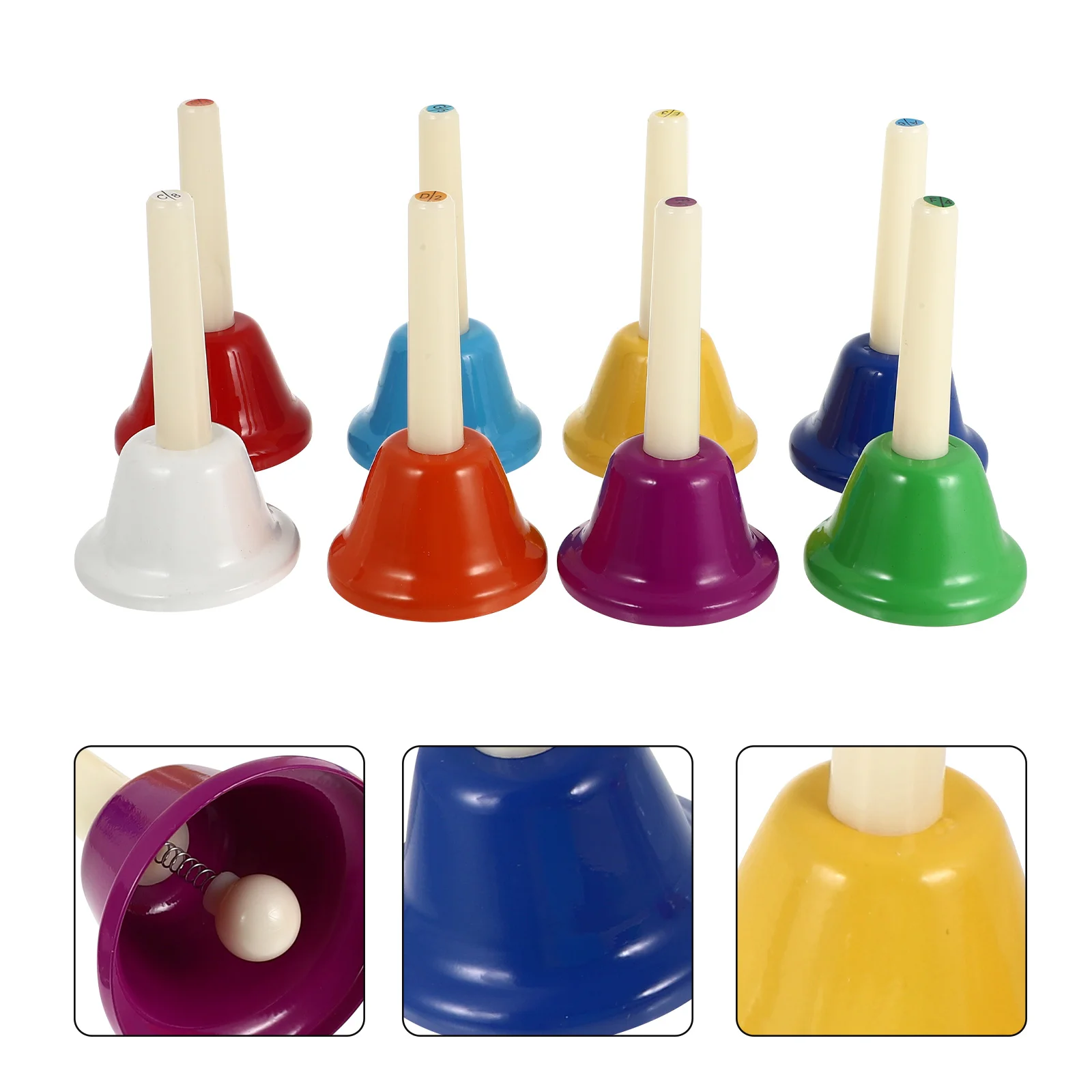 

8pcs Percussion 8-tone Bells Eight Colors Class Bells Musical Instruments