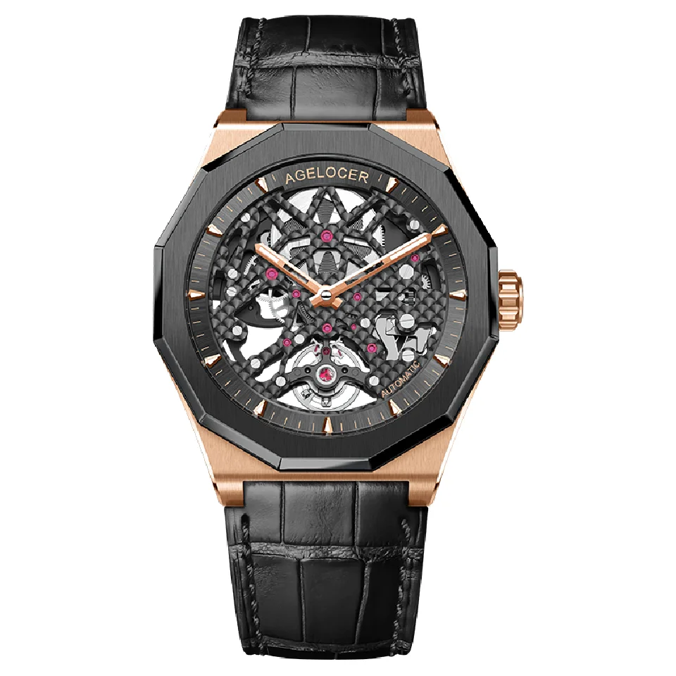 

AGELOCER Automatic Watch Man Watches with Mechanical Self-wind Sport Waterproof Clock Man Watches Military Luxury Men's Watch