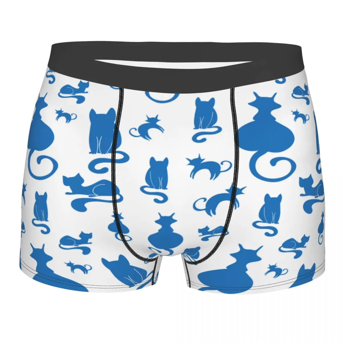 

Men's Panties Underpants Boxershorts Blue Cats Underwear for Man Sexy Male Boxer Shorts