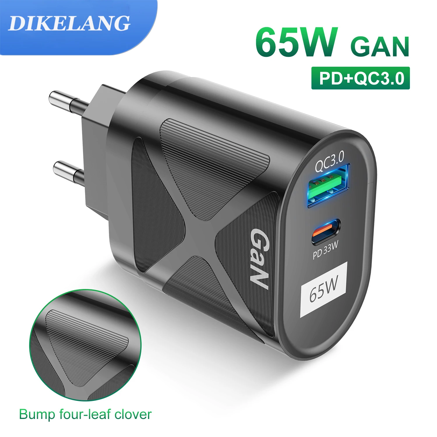 GAN 65W PD Charger QC 3.0 Wall Mobile Phone Adapter For iphone 13 12 pro samsung s10 Huawei  Xiaomi mi 9 Smartphones USB Charger