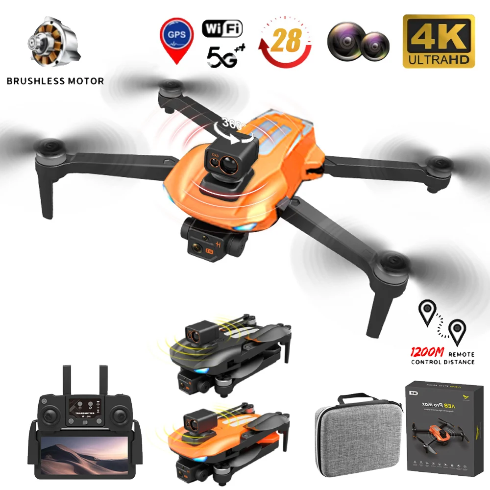 

Квадрокоптер AE8 MAX 4K складной с GPS, FPV-камерой и бесщеточным Мотором