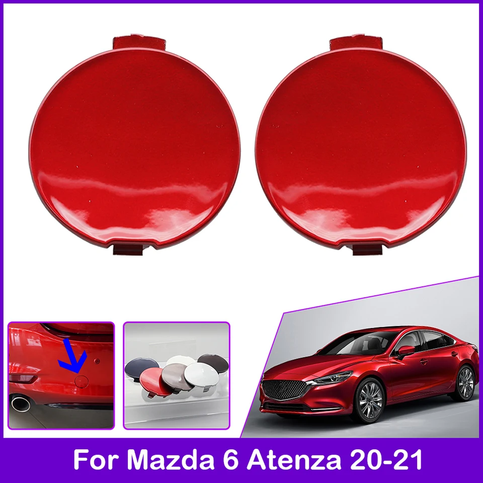 

2Pcs Rear Bumper Tow Hook Cover For Mazda 6 Atenza Sedan 2020-2021 Rear Towing Hook Cover Shell Hauling Eye Cap