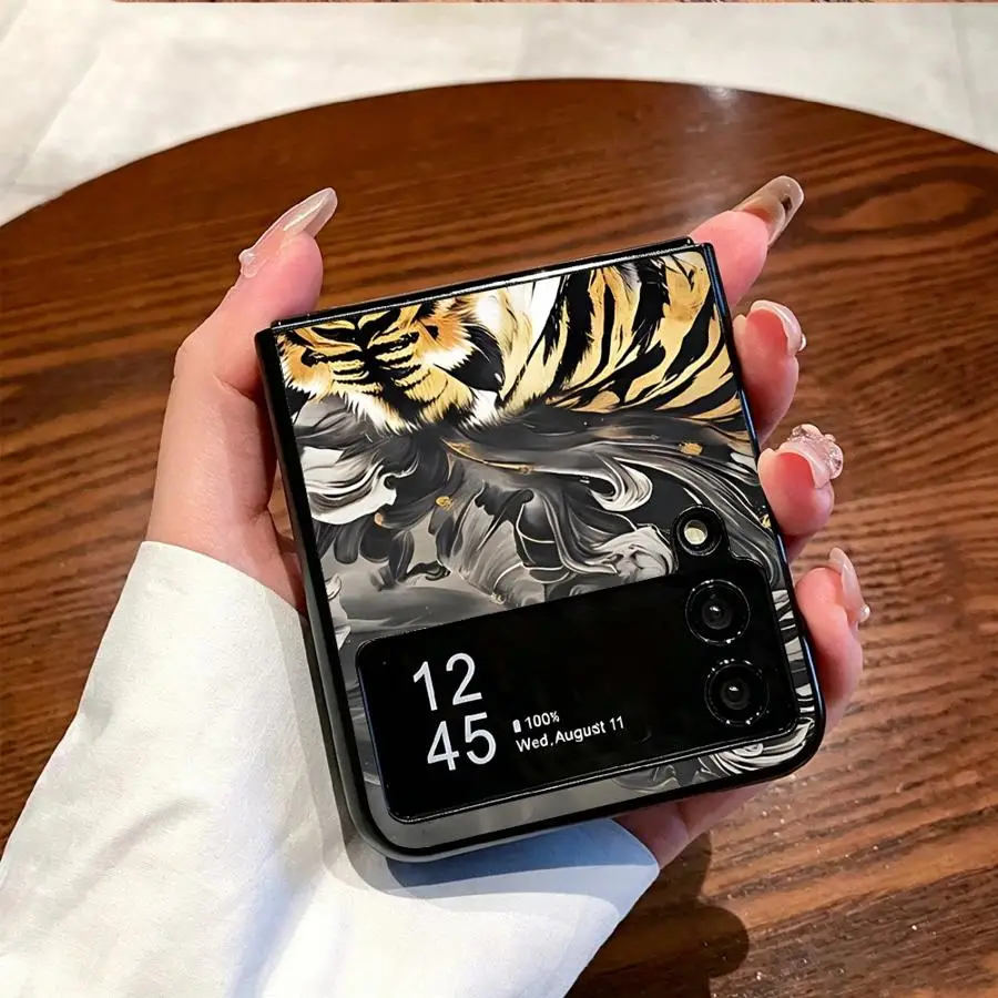 Чехол для телефона Ukiyo E Tiger для Samsung Galaxy Z Flip 7 6 5 4 3 Z Fold 7 6 5 4 3 (art.: 3920da52cf77f) - 3920da52cf77f