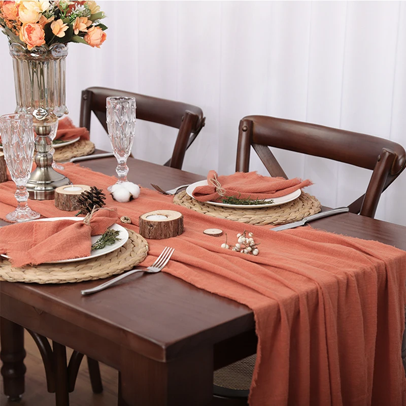 

Доріжка для обеденного стола с кисточками, ручная работа, натуральная отделка с бахромой, моющийся мягкий хлопок для деревенского свадебного деко в стиле бохо, Пасха