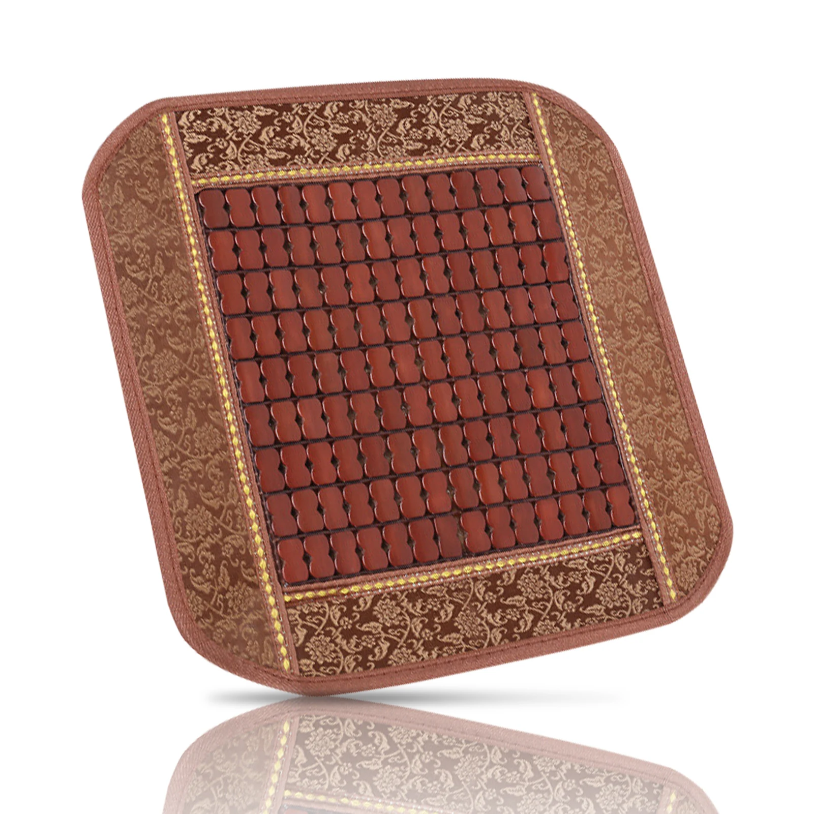 

Bamboo Mahjong Mat Seat Cushion Office Computer Chair Bamboo Mat Non-slip Cushion Car Bamboo Cool Mat Back Cushion Breathable