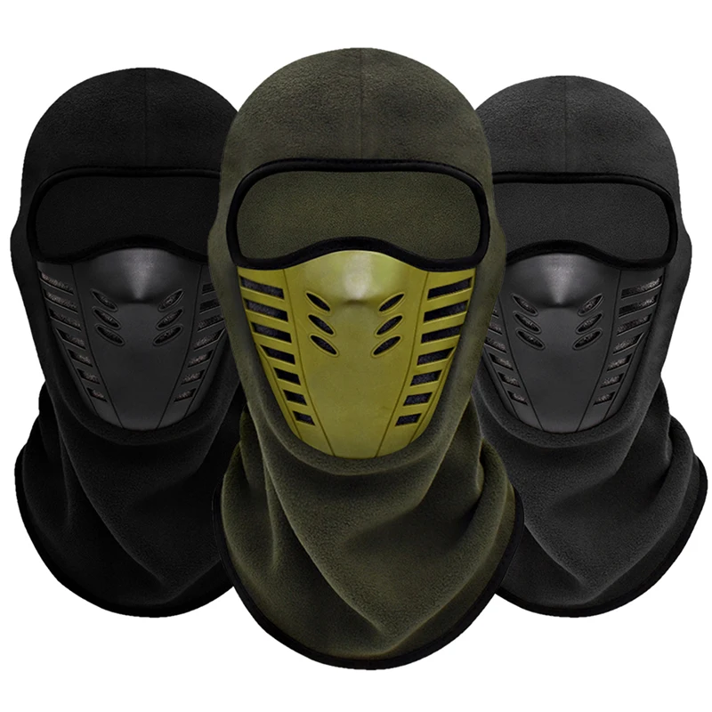 

Men Women Motorcycle Mask Fleece Thermal Face Mask Keep Warm Riding Balaclava Biker Winter Windproof Ski Mask