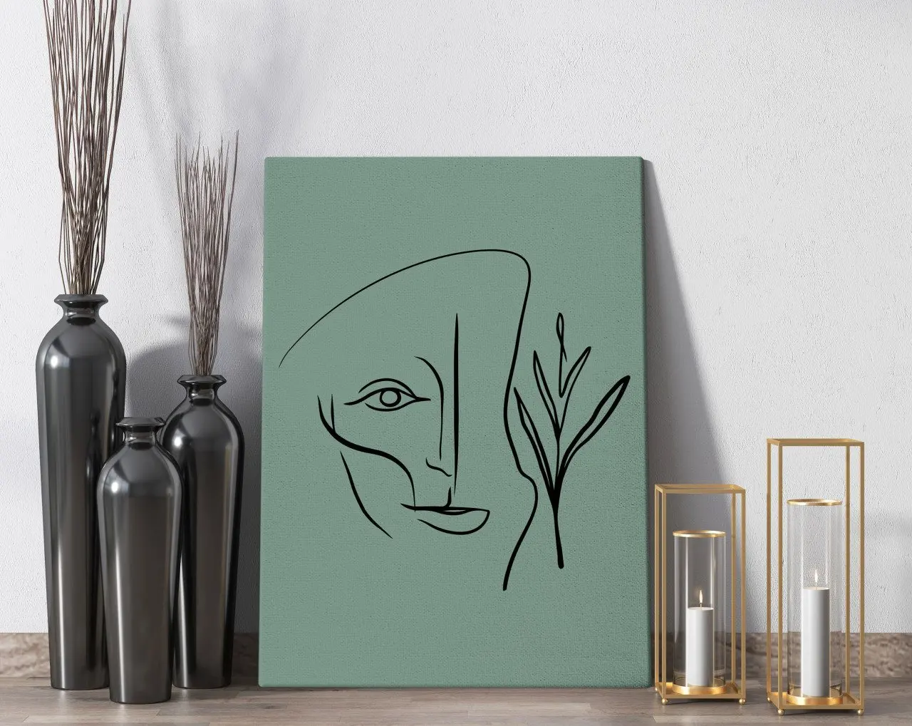 

BK домашний минималистичный художественный дизайн холст стол 50x70 см-3