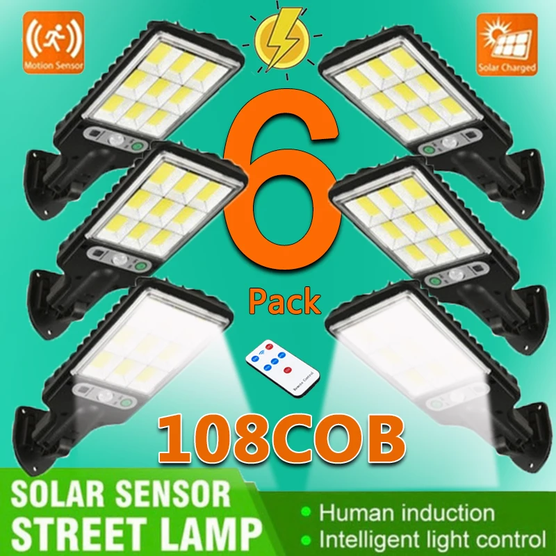 

Solar Street Lights Outdoor, Solar Lamp With 3 Light Modes Waterproof Motion Sensor Security Lighting for Garden Patio Path Yard