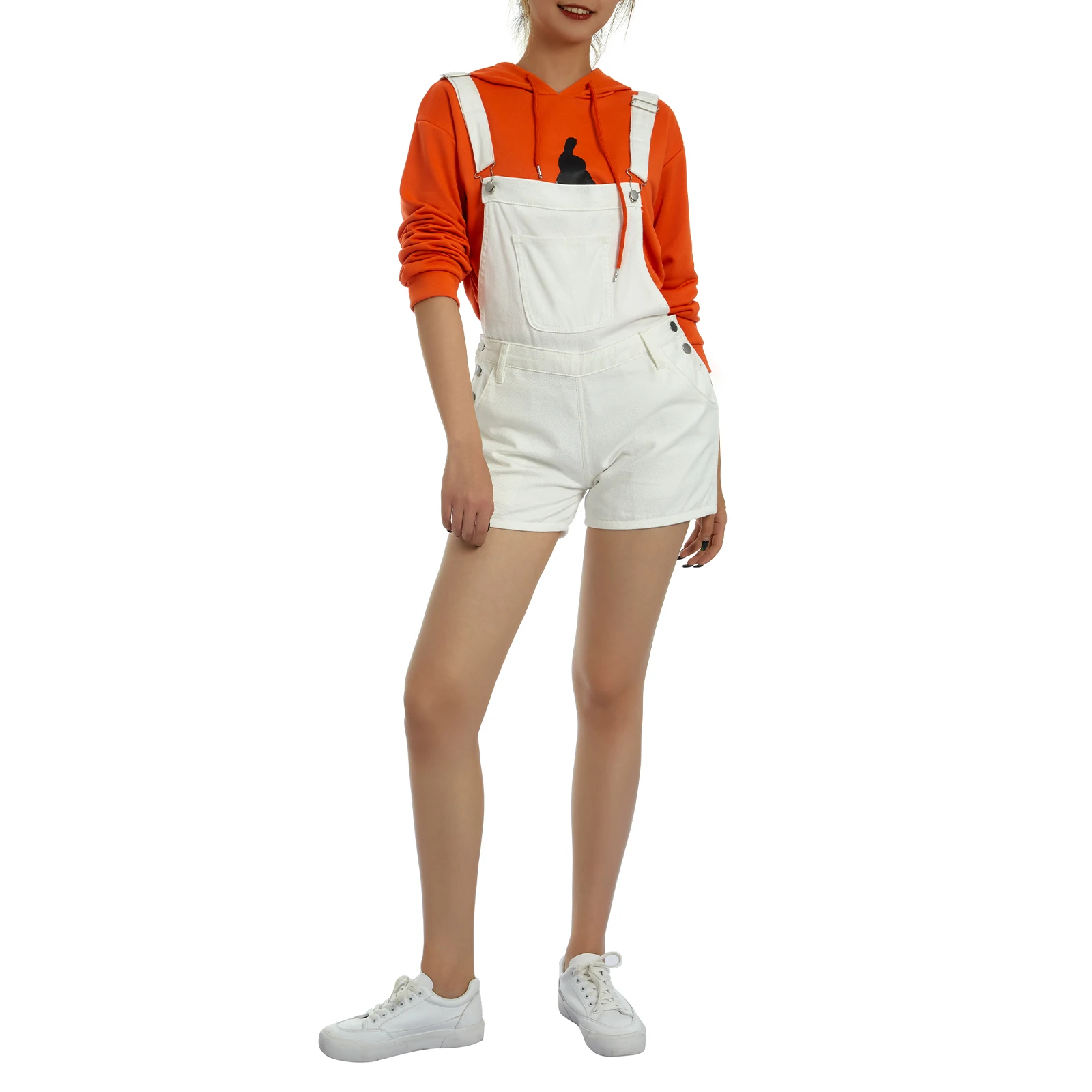 Женский джинсовый комбинезон с регулируемыми лямками повседневный Свободный