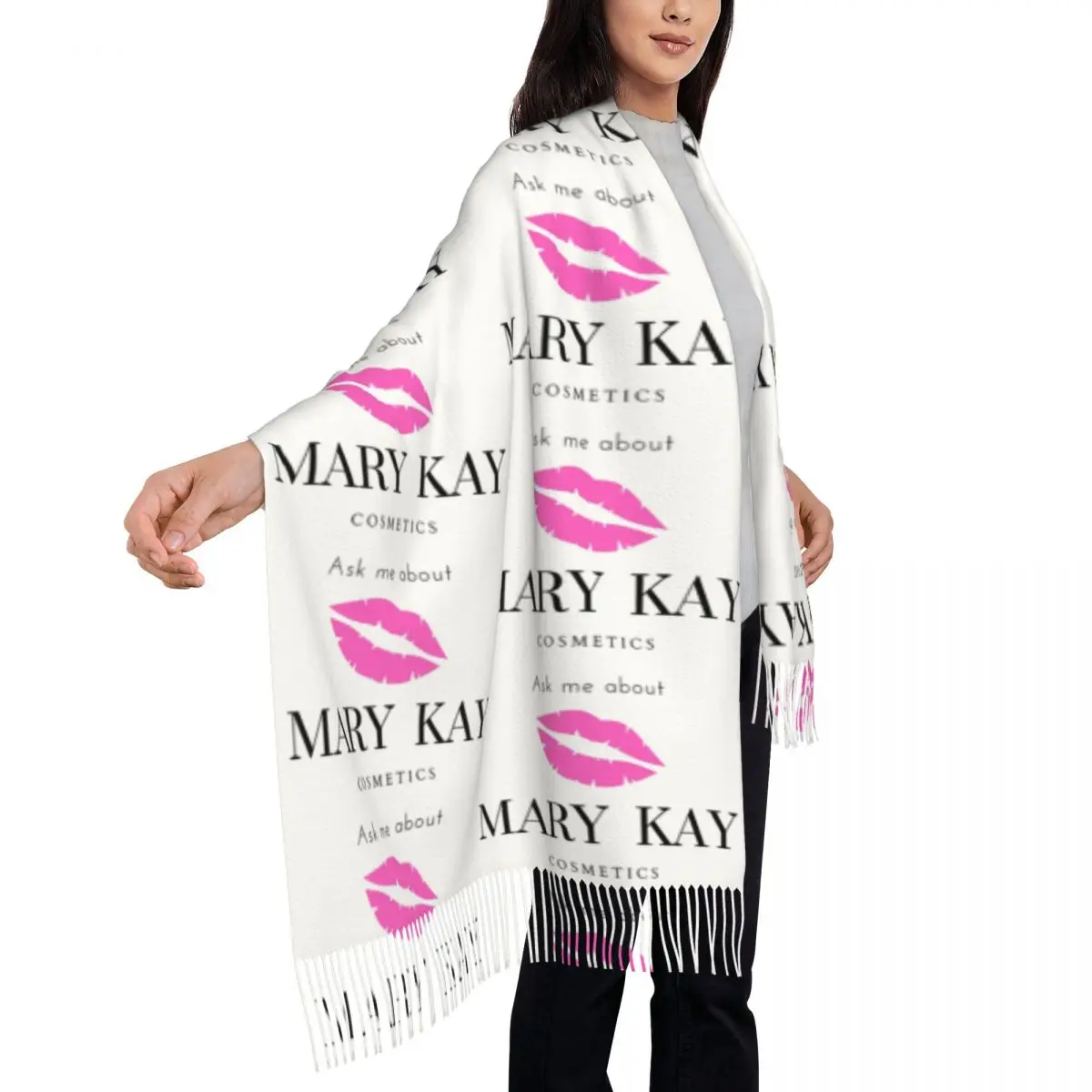 Спросите меня о Mary Kay шарф с кисточками женские мягкие теплые шали и накидки