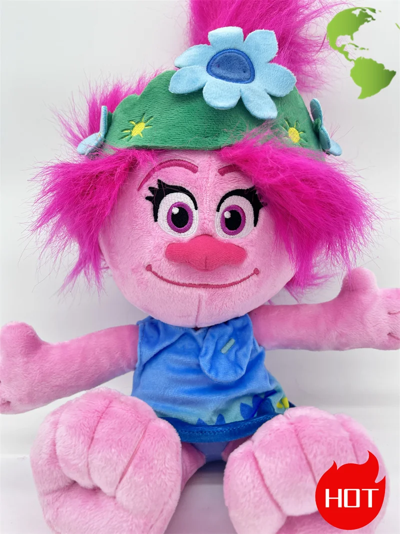 Большая плюшевая игрушка/кукла Тролли Poppy Branch детский подарок и сувенир