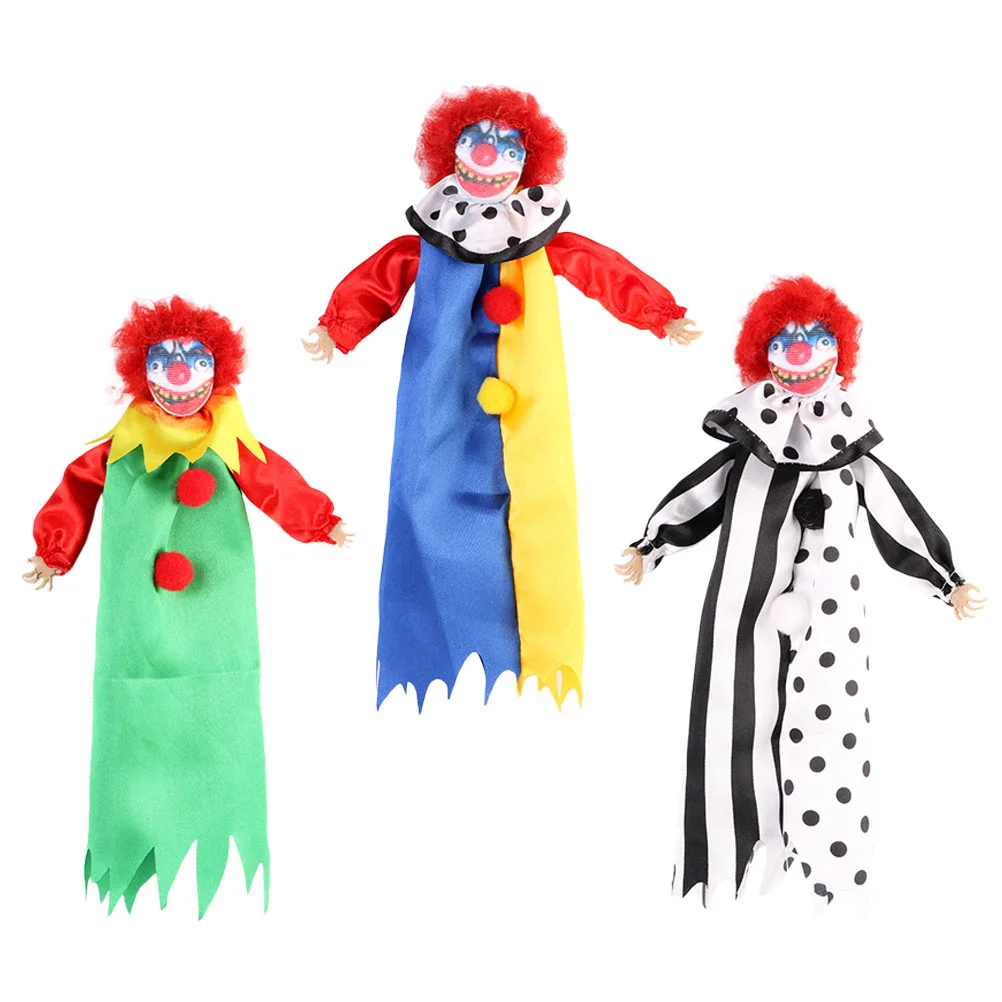 3 шт. подвесные головки клоуна страшные украшения на Хэллоуин дерево