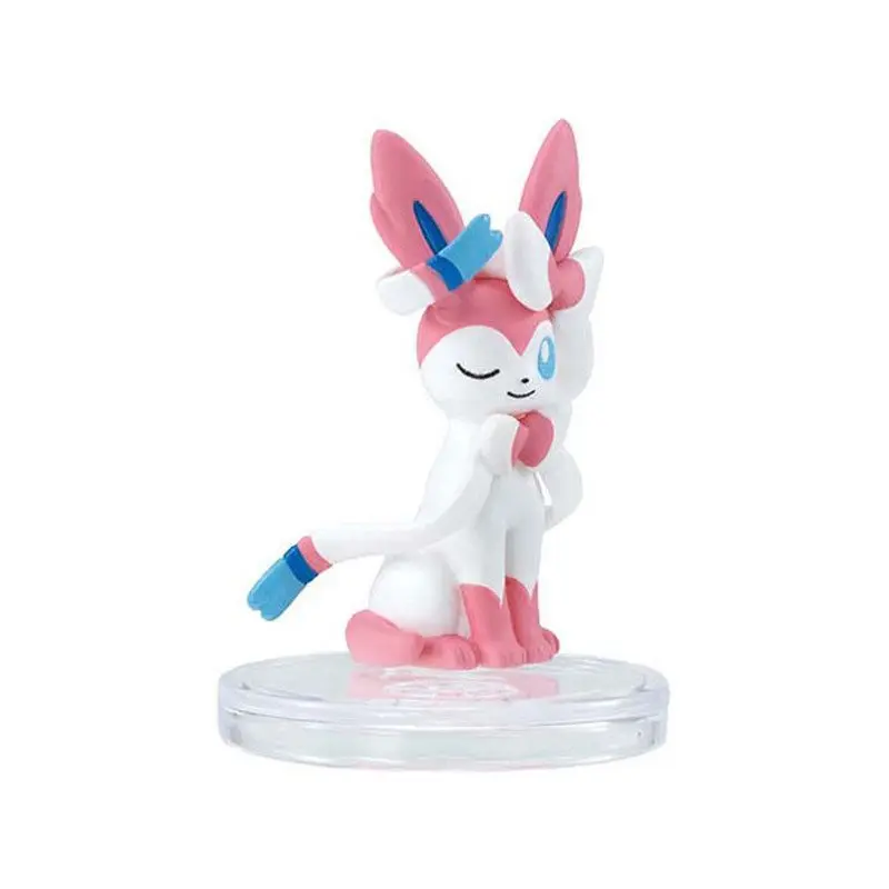 Фото Фигурка Bandai Gashapon Pokemon Pikachu Sylveon Shinx в сидячей позе, игрушка, подарок, милая модель персонажа, подарок для коллекционеров и любителей хобби №3
