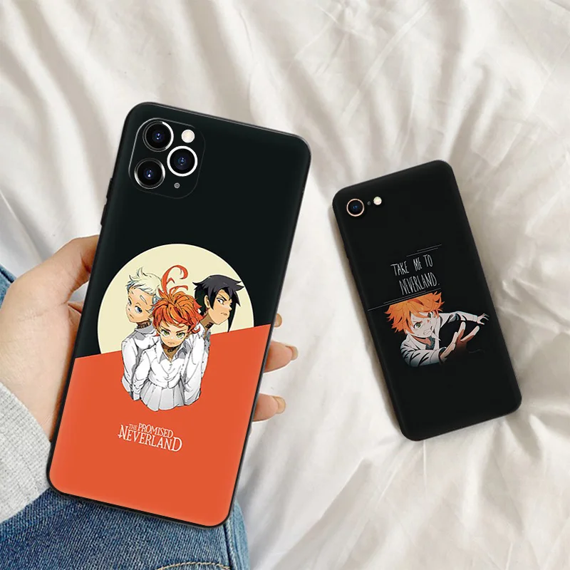 Черный матовый чехол для телефона iphone 16 Pro 15 14 13 12 Mini 11 Max 7 8 Plus X XS XR мягкий с аниме