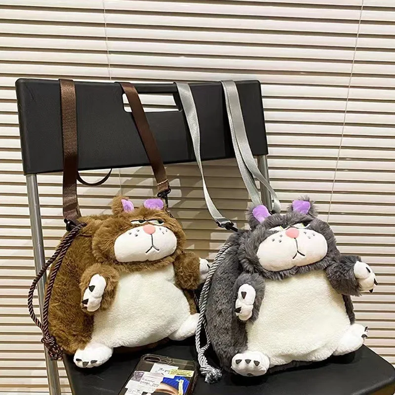 Disney Lucifer Cat Bag Crossbody Large Fat Cat Plush Bag 2023 New Bundle Pocket Garfield Cartoon One Shoulder Oblique Bag