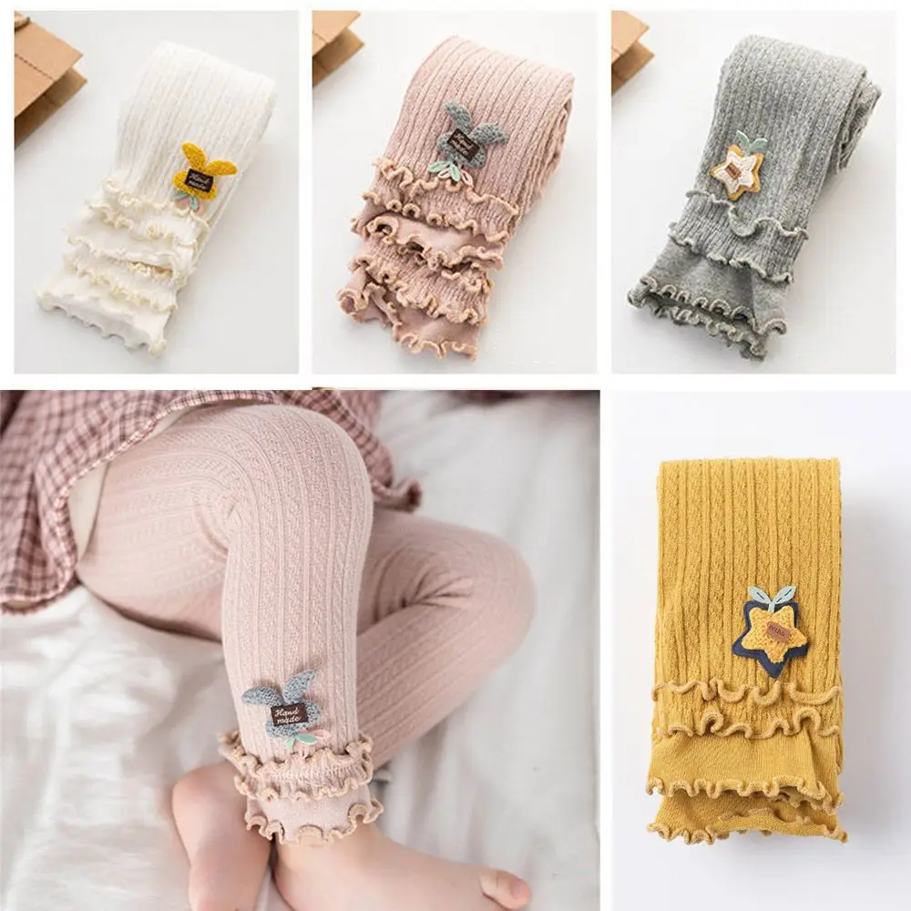 

New Shelves Girls Leggings Stretch Spring Autumn Children Striped Pants For Kids Elastic Waist Cotton Knitting Leggings Trousers