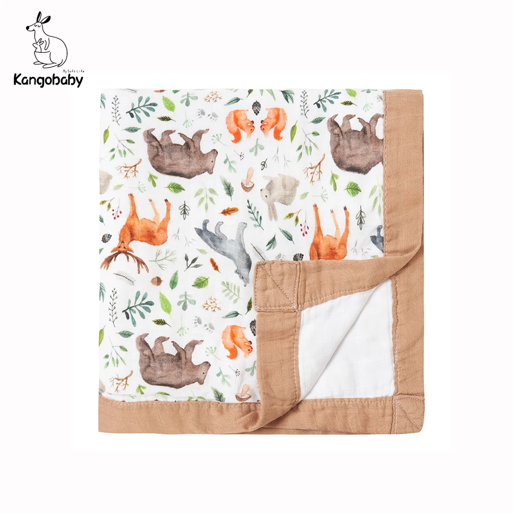 

Kangobaby #My Soft Life# Premier Quality Thickened Bamboo Cotton Baby Muslin Swaddle Blanket Breathable Newborn Wrap Bath Towel