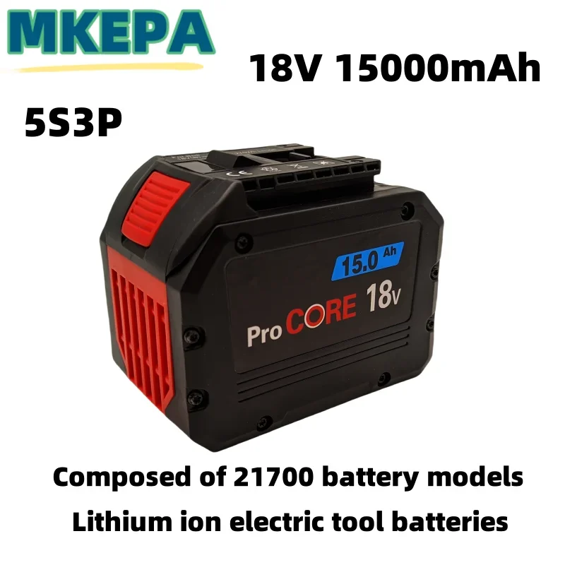 Аккумулятор 18V 15ah Draadloze Tool Batterij/Geschikt Voor Bosch Bat618 Gba21700 Batterij 15000mah12000Mah Procore Vervangende