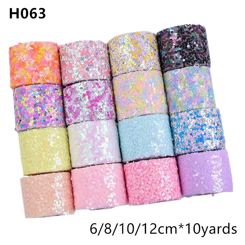 Embroidered Sequins Oil Glossy Sequins Diy Handmade Bow Hair Accessories Mesh Tulle Roll H063