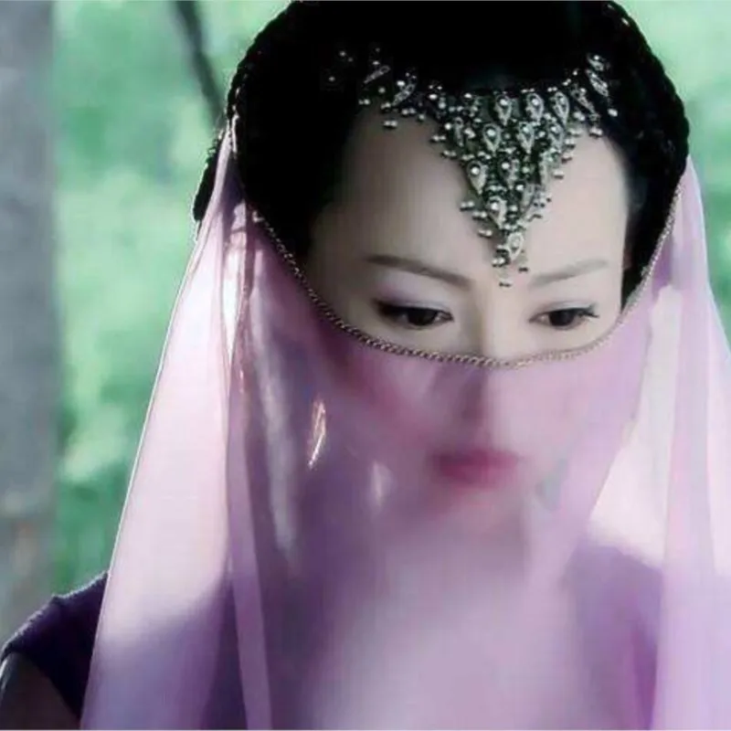 Аксессуары для защиты от солнца шелковая Фата покрытие лица в старинном стиле