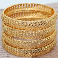 nigeria oman 4pcs dubai gold color bracelets for women arab african gold color bracelet jewelry middle east wedding gifts