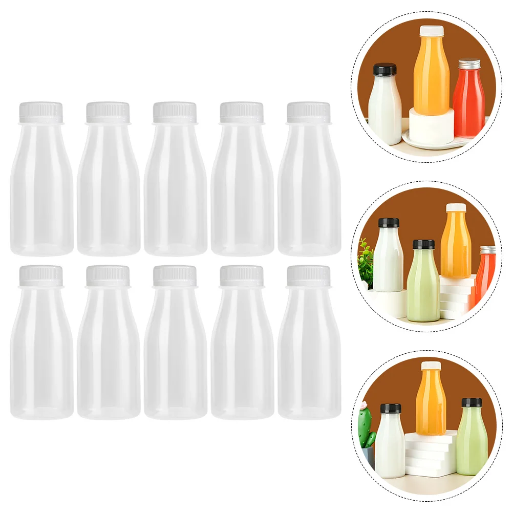 

10 Pcs Drink Bottle Bath Salt Container Beverage Container Yogurt Bottle Jam Jars Pp Yoghurt Jars Smoothie Plastic Bottle