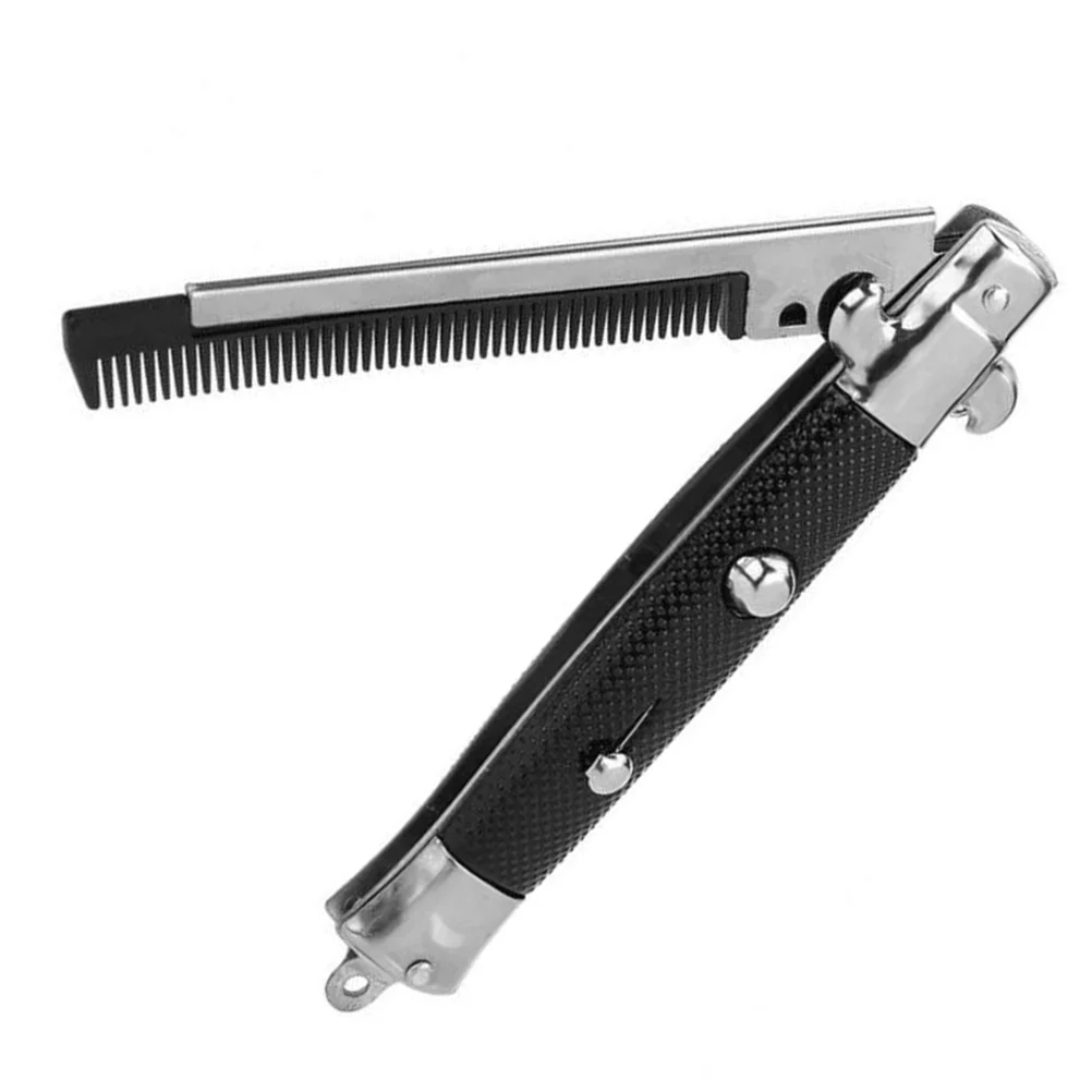 Складная металлическая пружинная расческа 3 шт. пластиковая ручка портативная