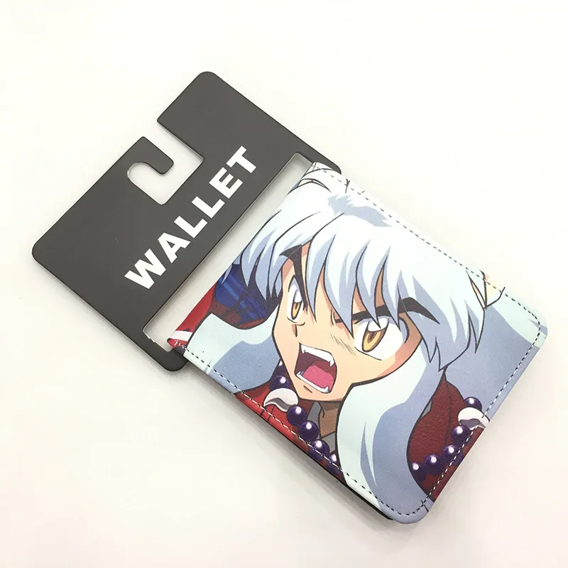 

Inuyasha Cartoon Short Wallet Printing PU Wallet Women's Casual Boys and Girls Simple Coin Purse Wallet for Men