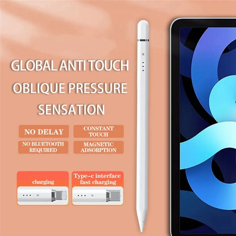Для AppleiPad Карандаш Магнитный всасывающий конденсатор Плоский вместо стилуса Ручка для письма с зарядкой интерфейса Type-C (art.: 3920d304ec64d) - 3920d304ec64d
