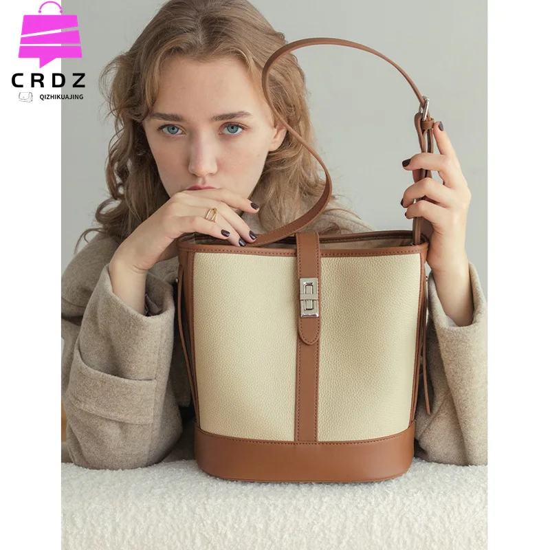 Large Capacity Women Bucket Bag Ladies Messenger Bags Hand Woman 2022 Fashion Purses Canvas Handbags Luxury Shoulder Tote Bag