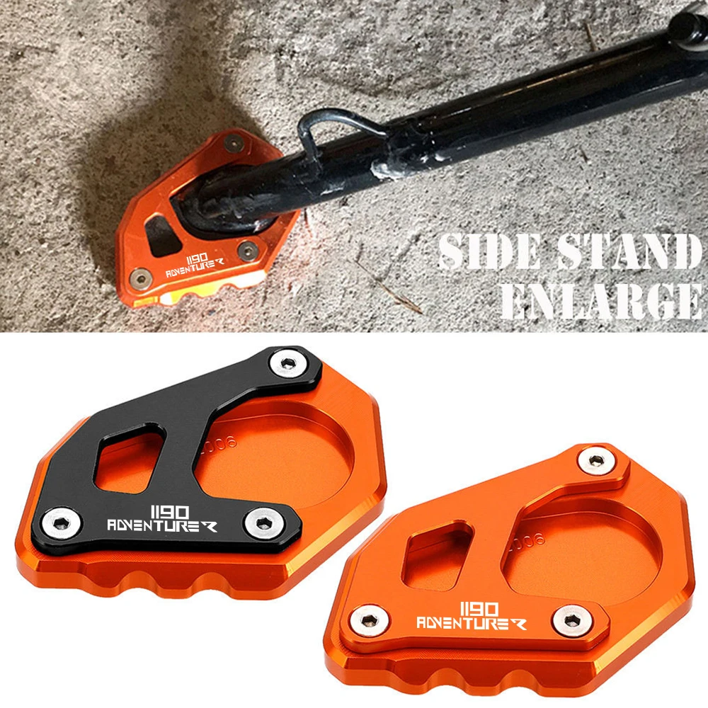 

For 1190 Adventure R 2014-2019 2020 2021 2022 2023 Motorcycle Accessories Kickstand Foot Side Stand Extension Pad Support Plate