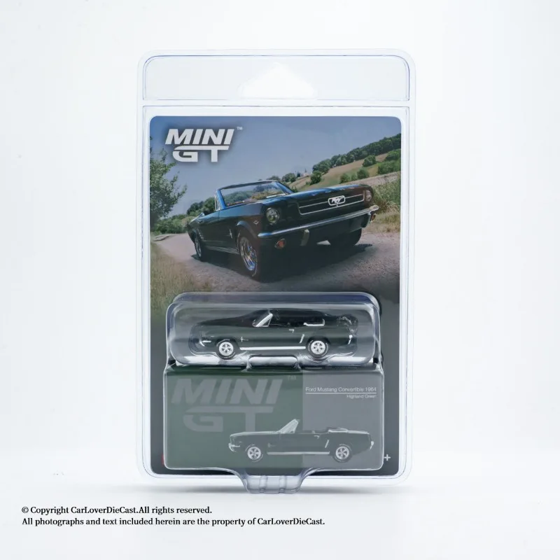 Фото MINI GT1: 64 #   Модель автомобиля Ford Mustang 1166, зеленый кабриолет, из сплава, статическая имитационная модель, коллекционная, для взрослых, мужская игрушка. №3