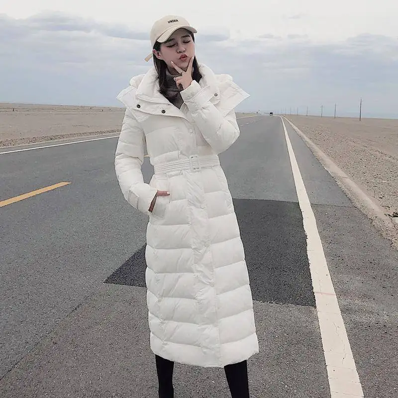 New Long Jacket Hooded Parka Winter Women's 50% White Duck Down Coat Thick Snow Warm Jacket Winter Women's Jacket and Coat enlarge