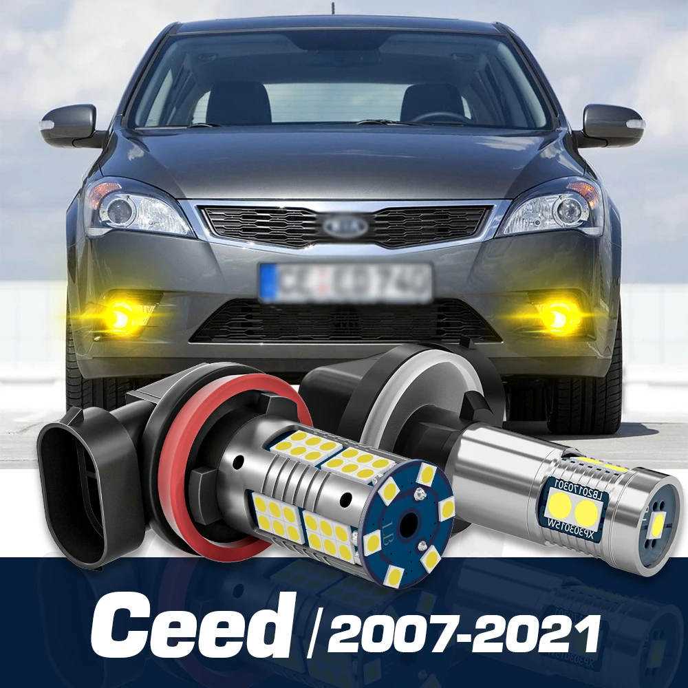 

2pcs LED Fog Light Canbus Accessories For Kia Ceed 2007-2021 2009 2010 2011 2012 2013 2014 2015 2016 2017 2018 2019 2020
