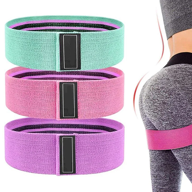 

3PCS/Lot Fitness Rubber Band Elastic Yoga Resistance Bands Set Hip Circle Expander Bands Gym Fitness Booty Band Home Workout